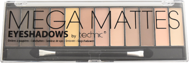 Technic Mega Mattes Eyeshadow Palette Nudes 10,8 g Luomiv&auml;ri