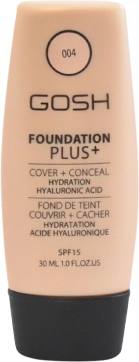 GOSH Foundation Plus Cover &amp; Conceal 004 Natural SPF15 30 ml Meikkivoide