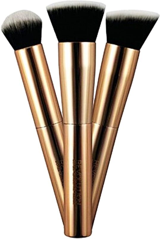 Revolution Makeup Ultra Metals Go Contouring Brushes 3 pcs Sivellin