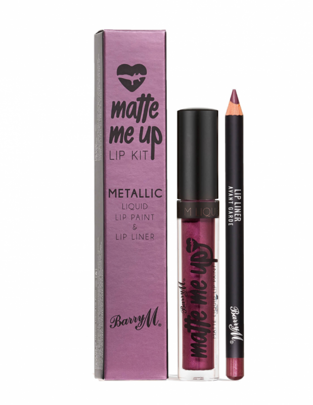 Barry M. Matte Me Up Metallic Lip Kit Avant Garde 2 kpl Huulipuna