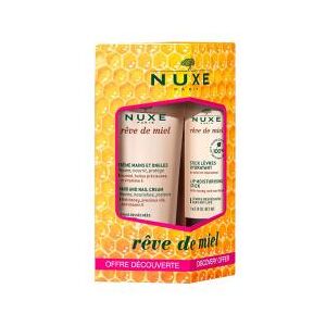 Nuxe Rêve de Miel Crème Mains et Ongles Réparatrice 30 ml + Stick Lèvres 4 g - Lot 2 produits