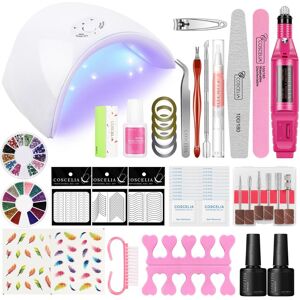 Kit de manucure 36 W UV LED avec lampe sèche-ongles et perceuse à ongles Kit d outils de décoration pour vernis à ongles gel Design Top Base Coat Set