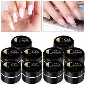 10 pièces 15 ml Gel de construction d ongle pour Extension d ongle vernis à ongles Poly UV Soak Off Gel de gelée de cristal longue durée manucure constructeur Nail Gel