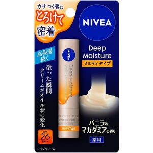 Kao Nivea Deep Moisture Lip Melty Type Vanille et Macadamia 2,2 g SPF26 PA++