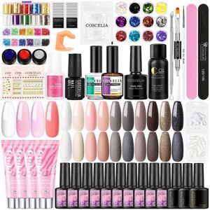 Kit de manucure en gel pour extensions d ongles - Kit de vernis à ongles en polygel - Liner Spider Gel - 150 pièces - Faux ongles - Décoration pour nail art - Ensemble de paillettes