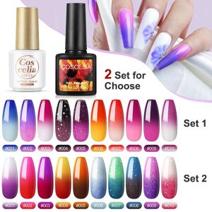 10 pièces/ensemble vernis à ongles thermique paillettes température changement de couleur UV Gel vernis à ongles Kit longue durée vernis à ongles Gel vernis à ongles ensemble