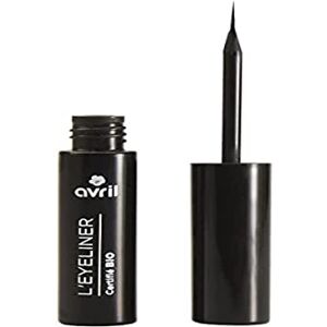 Avril Eyeliner Bio Pinceau Ultra Fin, Application Précise Texture Fluide 98% d'Origine Naturelle Certifié Bio Cosmos Organic Fabriqué en France 3,5mm - Publicité