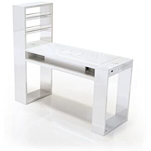 Pierucci Wellness Technology Table à ongles professionnelle manucure avec aspirateur à ongles, 140 x 73 x 50 cm, modèle Astra Plus (blanc + aspirateur 300) - Publicité