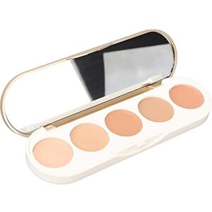 Brrnoo Palette de Correcteur Professionnel 5 Couleurs, Correcteur Léger et Durable Imperméable à L'eau 5 Couleurs, Palette de Bronzer Polyvalente Portable, Palette de Correction de Couleur de Maquillage - Publicité