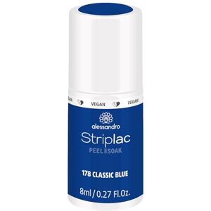 alessandro Striplac Classic Blue Vernis à ongles UV Doux et durable Facile à enlever grâce à la technologie Peel-Off Vegan et sans cruauté envers les animaux 8 ml - Publicité