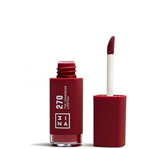 3ina Maquillage Sans Cruauté   Vegan   Rouge à Lèvres   Longue Tenue   Hautement pigmenté   Fini mat et intense  Formule Liquide   The Longwear Lipstick 270 Rouge foncé - Publicité