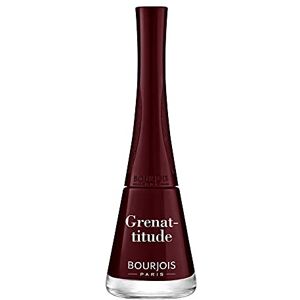 Bourjois Vernis À Ongles 1 Seconde 45 Grenat-tidude Séchage Rapide En 50 Secondes Pinceau Panoramique Anti Débordement Application Facile Couleur Intense 9 ml - Publicité