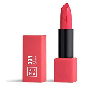 3ina MAKEUP The Lipstick 334 Rose Vif Mat Rouge à Lèvres Rose Vif Mat avec Vitamin E et Beurre de Karité Rouge à Lèvres Couleur Ultra-Pigmentée avec Parfum Vanille Vegan Cruelty Free - Publicité