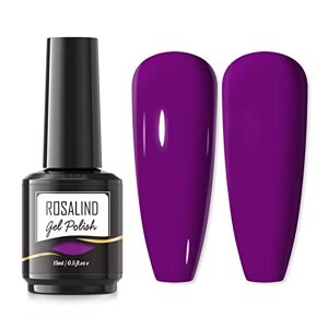 ROSALIND Mauve Couleur Vernis Semi Permanent Violet, 15ml Vernis à Ongles, Gel Soak off pour UV LED, Nail Art Kit Vernis Semi Permanent Pastel Purple Color UV Gel Nail Polish 1Pcs - Publicité