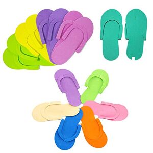 ATEZI Mousse de Haute qualité 6pairs Pantoufles jetables Spa pédicure Tong Toutes Les Couleurs de l'outil Salon de Soins des Pieds - Publicité