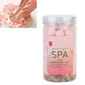 ZJchao Tablette de Trempage de Manucure de Pédicure, Boule de Trempage Effervescente de Spa de Manucure D'ongle Enlèvent les Cuticules Mortes de Peau Hydratant des Comprimés de Soin de Pieds de Main(01#Rose) - Publicité