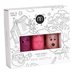 Nailmatic Kids Coffret Vernis Enfant Magic Forest 3 Vernis à L'Eau Enfant Maquillage Enfant dès 3 ans Vernis Enfant Fille Non Toxique Manucure enfant Kit Vernis - Publicité