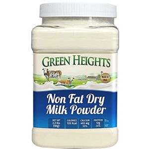 Green Heights Lait en poudre non gras 2,2 lb / 1 lb de verre (plus de 18 portions) Fierté américaine Made- Healthy Nutrients - Publicité