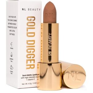 NL BEAUTY No. 01 24K Semi-Matte Lipstick Rouge à lèvres au fini Velouté, enrichi de Vitamine E GOLD DIGGER 4.5 g - Publicité