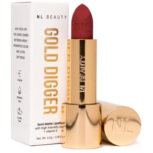 NL BEAUTY No. 05 SO RICH Semi-Matte Lipstick Rouge à lèvres au fini Velouté, enrichi en Vitamine E GOLD DIGGER 4.5 g - Publicité