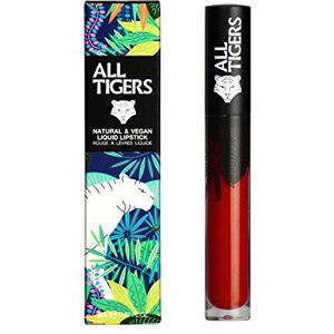 ALL TIGERS Rouge à Lèvres Liquide Mat Tenue Longue Durée Ingrédients Bio, Vegan & Naturel Teinte Rouge Bordeaux "Live Fearless" 887 Lipstick Longue Tenue et Sans Dérivé de Pétrochimie - Publicité