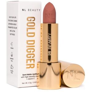 NL BEAUTY No. 04 TREASURE Semi-Matte Lipstick Rouge à lèvres au fini Velouté, enrichi en Vitamine E GOLD DIGGER 4.5 g - Publicité