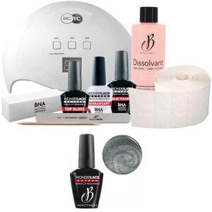 Beauty Nails Pack Beauty Nails + Lampe 48 watts Vernis Wonderlack argent Bright those nail 12ML Beauty Nails WLE019-28