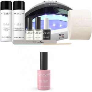 Mesauda Milano Kit complet vernis semi permanent MNP Gel Polish n°225 Cool Pink 10ML