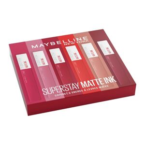 Maybelline New York - Maybelline Superstay Matte Ink Coffret 6 Rouge à Lèvres exclusif comprenant rouges lèvres Lover (15), Seductress (65), Artist (120), Dancer (118), Pioneer (20, et Voyager(50) 1 unité - Publicité