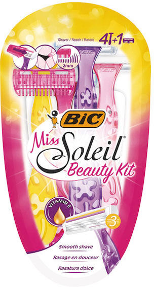 BIC Miss Soleil Beauty Kit Rasoirs Jetables 3 Lames 4 unités