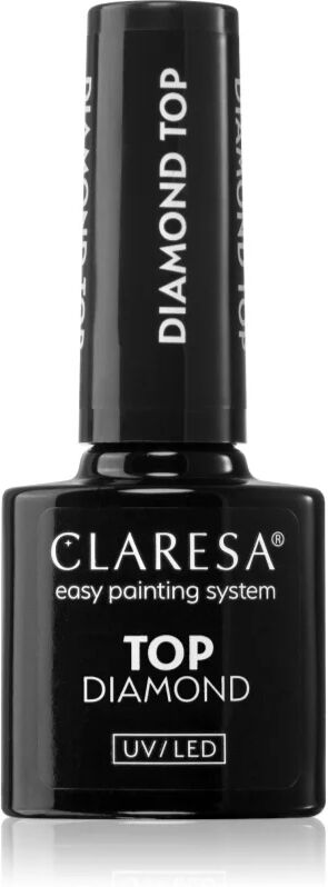 Claresa UV/LED Top Diamond No Wipe vernis de protection gel pour une brillance sans résidu collant 5 g