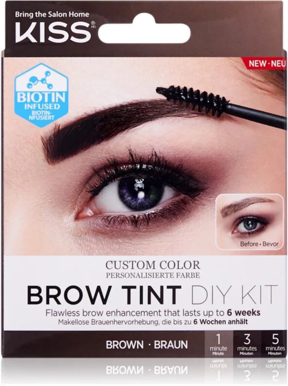 Kiss Brow Tint DIY Kit teinture sourcils teinte Brown 20 ml