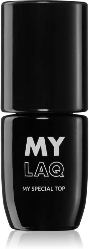 MYLAQ My Top Special vernis top coat gel teinte My Black 5 ml