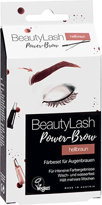 Kit de Teinture Vegan Sourcils Power-Brow Brun Clair BeautyLash