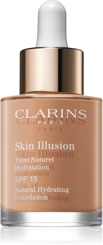 Clarins Skin Illusion Natural Hydrating Foundation Radiance Moisturising Makeup SPF 15 Shade 113 Chestnut 30 ml