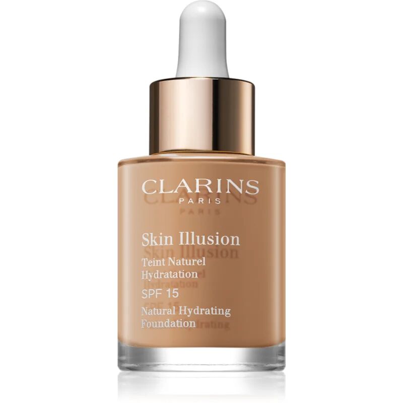 Clarins Skin Illusion Natural Hydrating Foundation Radiance Moisturising Makeup SPF 15 Shade 114 Cappuccino 30 ml