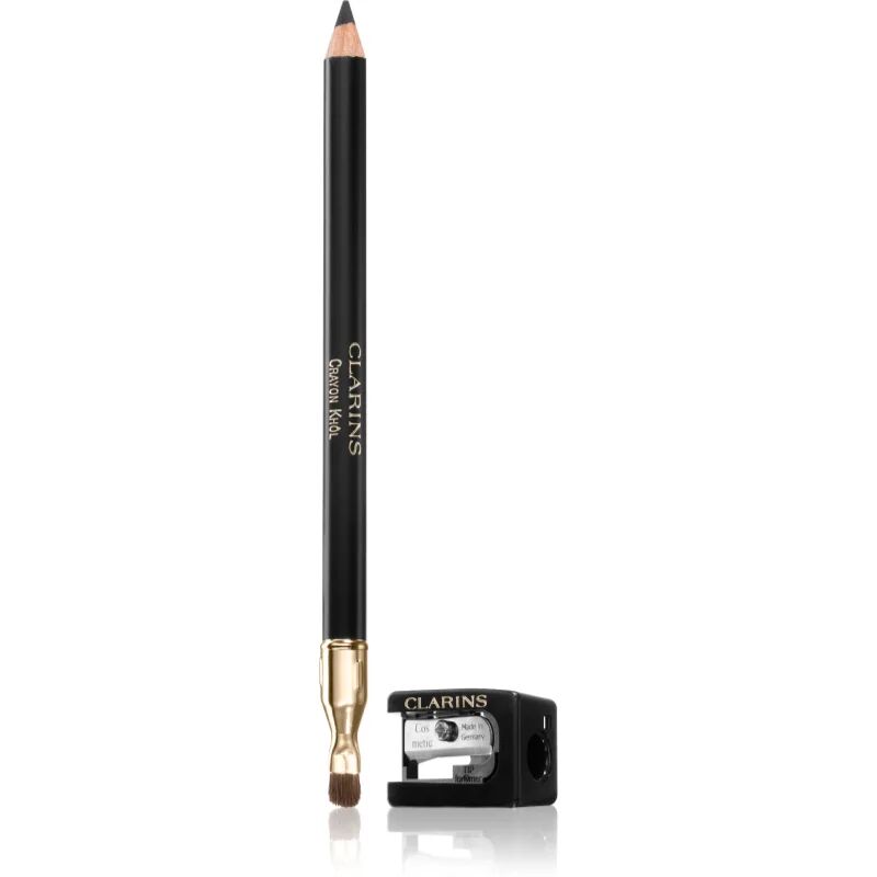 Clarins Crayon Khôl Eyeliner With Sharpener for Smoky Makeup Look 01 Carbon Black 1.05 g