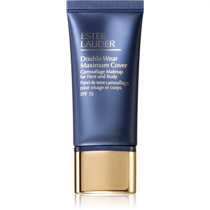 Estée Lauder Double Wear Maximum Cover Camouflage Makeup for Face and Body SPF 15 High Cover Foundation for Face and Body Shade 6W1 Sandalwood 30 ml