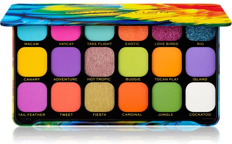 Makeup Revolution Forever Flawless Eyeshadow Palette Shade Bird of Paradise 18 x 1.1 g