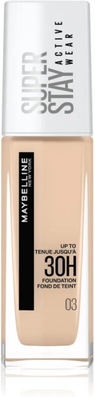 Maybelline SuperStay Active Wear Long-Lasting Foundation For Full Coverage Shade 03 True Ivory 30 ml