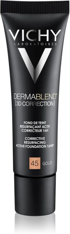 Vichy Dermablend 3D Correction Corrective Smoothing Foundation SPF 25 Shade 45 Gold 30 ml