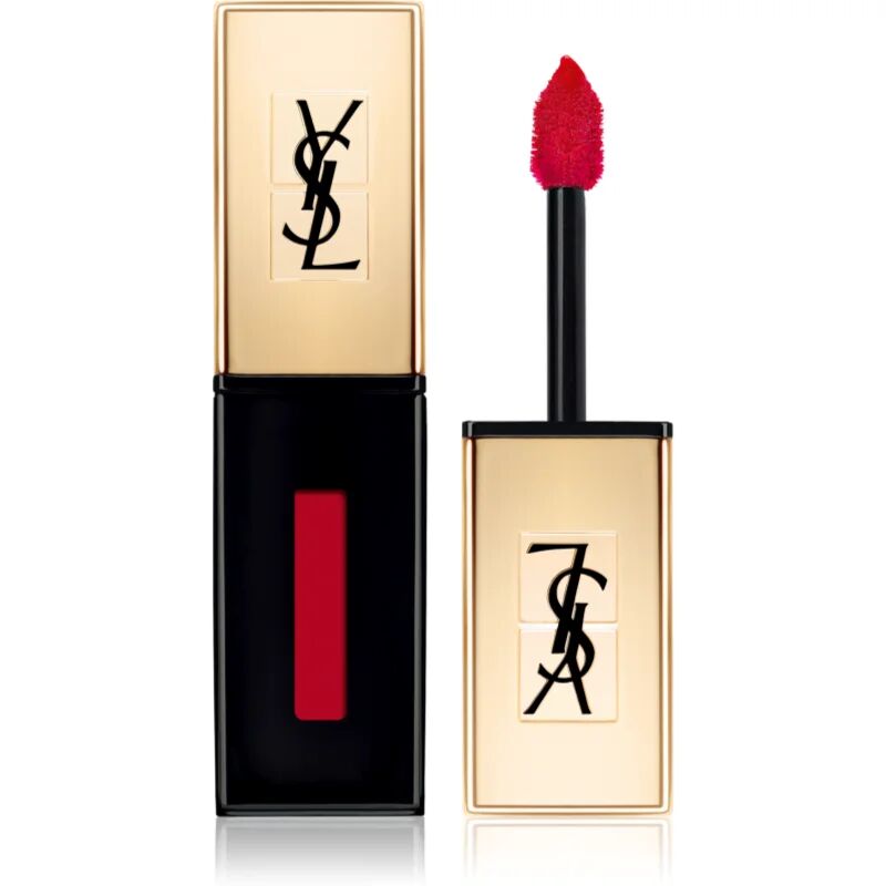 Yves Saint Laurent Vernis À Lèvres Glossy Stain Long-Lasting Lipstick and Lip Gloss 2 in 1 Shade 09 Rouge Laque 6 ml