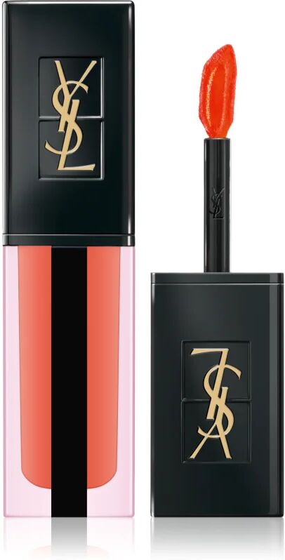 Yves Saint Laurent Vernis À Lèvres Water Stain Long-Lasting Liquid Lipstick Adds Moisture And Shine Shade 605 Bain de Corail 5.9 ml