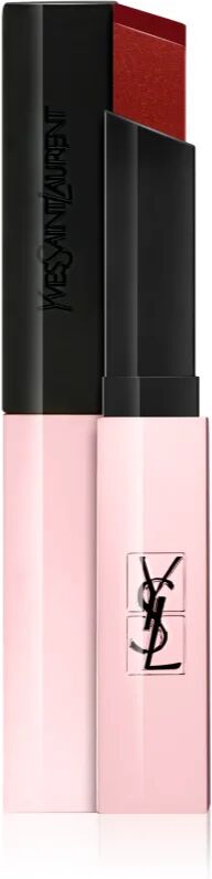 Yves Saint Laurent Rouge Pur Couture The Slim Glow Matte Moisturising Matte Lipstick with Shine Shade 202 Insurgent Red 2 g