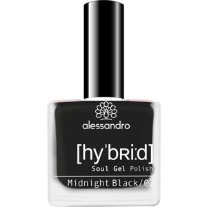 alessandro Hybrid - Soul Gel Polish Vernice a colori Nero di mezzanotte, 8 ml Nero notte