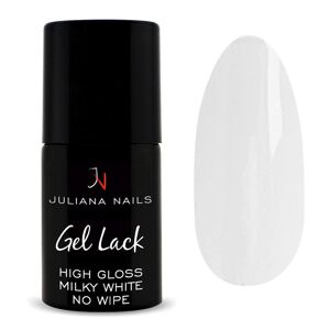 Juliana Nails Gel Lack High Gloss Finish No Wipe Milky White 6 ml Bianco latteo