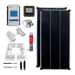 IoRisparmioEnergia Selection Kit fotovoltaico per camper con 2 pannell1 160Wp mono e regolatore MPPT   CAMP2x150MPPT