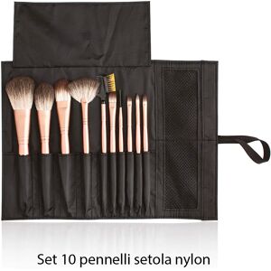 Set 10 pennelli setola nylon per trucco make up