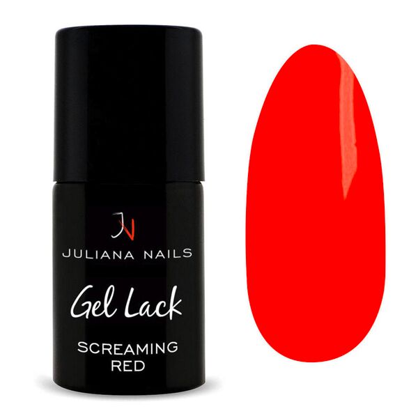 juliana nails gel lack neon screaming red 6 ml rosso urlo