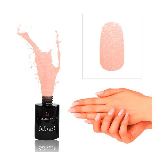 juliana nails gel lack glitter/shimmer glitter zartrosa, flasche 6 ml rosa pallido glitterato